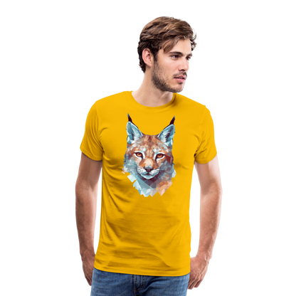 Geometrischer Luchs in Wasserfarben Optik - T-Shirt Männer - by Artful Alchemist
