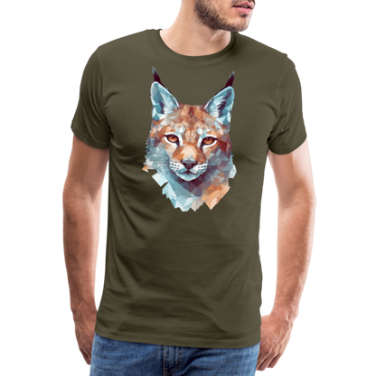Geometrischer Luchs in Wasserfarben Optik - T-Shirt Männer - by Artful Alchemist