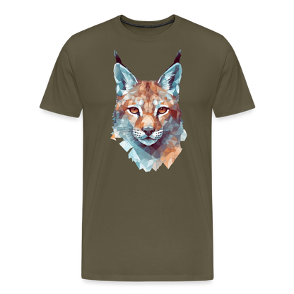 Geometrischer Luchs in Wasserfarben Optik - T-Shirt Männer - by Artful Alchemist