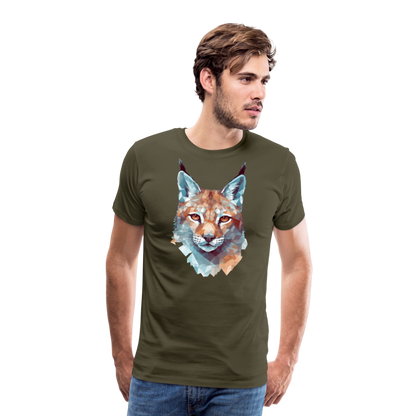 Geometrischer Luchs in Wasserfarben Optik - T-Shirt Männer - by Artful Alchemist