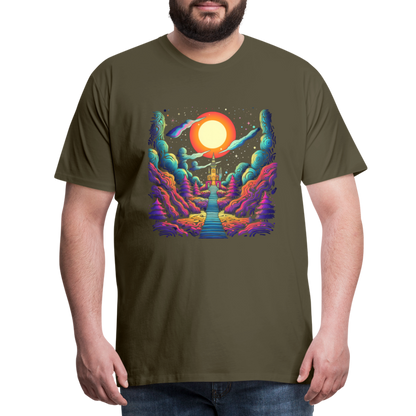 Treppe zum Himmel - Psychedelisches Schloss - T-Shirt Männer - by Artful Alchemist