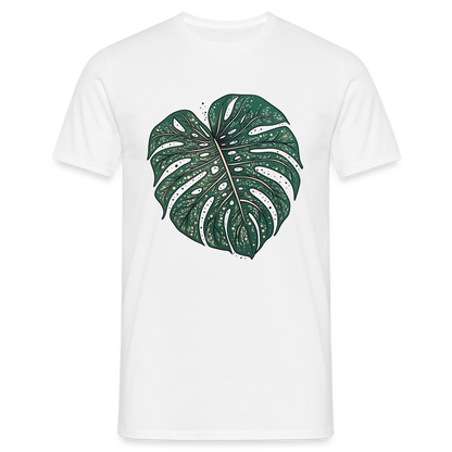Gepunktetes Monstera Blatt, Pflanzen Motiv - Männer T-Shirt - by Artful Alchemist