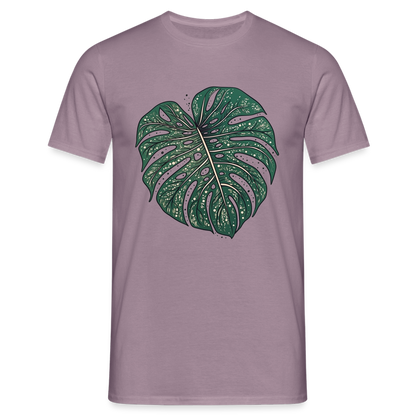 Gepunktetes Monstera Blatt, Pflanzen Motiv - Männer T-Shirt - by Artful Alchemist