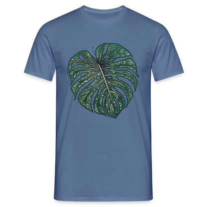 Gepunktetes Monstera Blatt, Pflanzen Motiv - Männer T-Shirt - by Artful Alchemist
