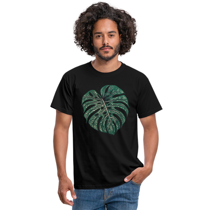 Gepunktetes Monstera Blatt, Pflanzen Motiv - Männer T-Shirt - by Artful Alchemist