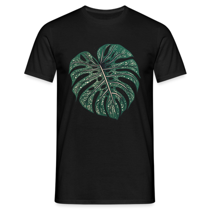 Gepunktetes Monstera Blatt, Pflanzen Motiv - Männer T-Shirt - by Artful Alchemist