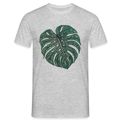 Gepunktetes Monstera Blatt, Pflanzen Motiv - Männer T-Shirt - by Artful Alchemist