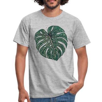 Gepunktetes Monstera Blatt, Pflanzen Motiv - Männer T-Shirt - by Artful Alchemist