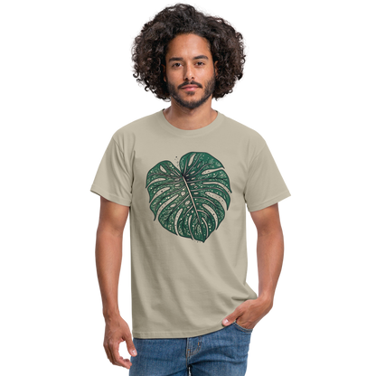 Gepunktetes Monstera Blatt, Pflanzen Motiv - Männer T-Shirt - by Artful Alchemist