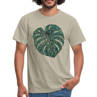 Gepunktetes Monstera Blatt, Pflanzen Motiv - Männer T-Shirt - by Artful Alchemist
