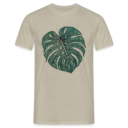 Gepunktetes Monstera Blatt, Pflanzen Motiv - Männer T-Shirt - by Artful Alchemist