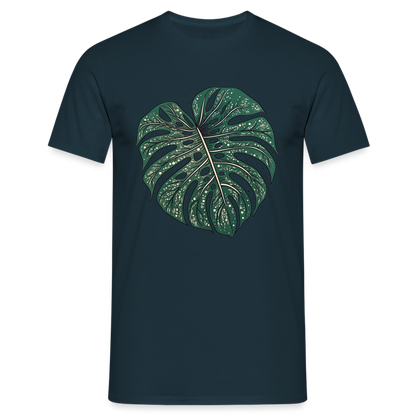 Gepunktetes Monstera Blatt, Pflanzen Motiv - Männer T-Shirt - by Artful Alchemist