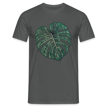 Gepunktetes Monstera Blatt, Pflanzen Motiv - Männer T-Shirt - by Artful Alchemist