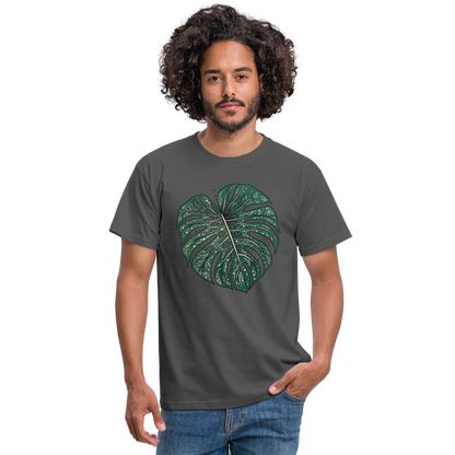 Gepunktetes Monstera Blatt, Pflanzen Motiv - Männer T-Shirt - by Artful Alchemist