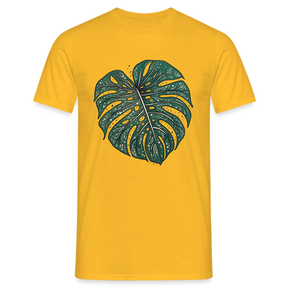 Gepunktetes Monstera Blatt, Pflanzen Motiv - Männer T-Shirt - by Artful Alchemist