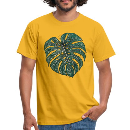 Gepunktetes Monstera Blatt, Pflanzen Motiv - Männer T-Shirt - by Artful Alchemist