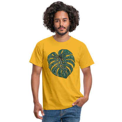 Gepunktetes Monstera Blatt, Pflanzen Motiv - Männer T-Shirt - by Artful Alchemist