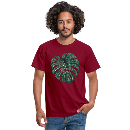Gepunktetes Monstera Blatt, Pflanzen Motiv - Männer T-Shirt - by Artful Alchemist