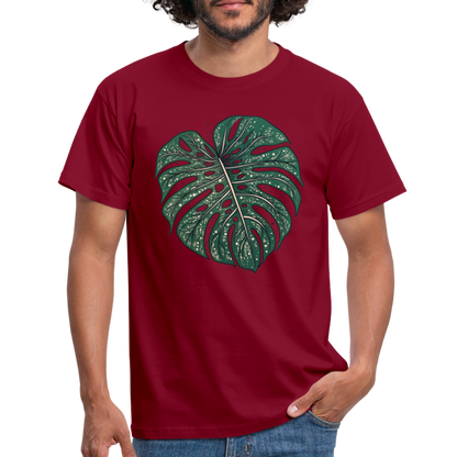 Gepunktetes Monstera Blatt, Pflanzen Motiv - Männer T-Shirt - by Artful Alchemist