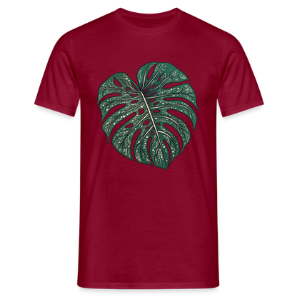 Gepunktetes Monstera Blatt, Pflanzen Motiv - Männer T-Shirt - by Artful Alchemist
