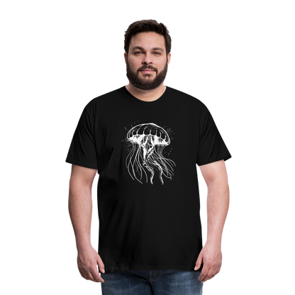 Weißes Quallen Motiv - Jellyfish - Männer Premium T-Shirt - by Artful Alchemist
