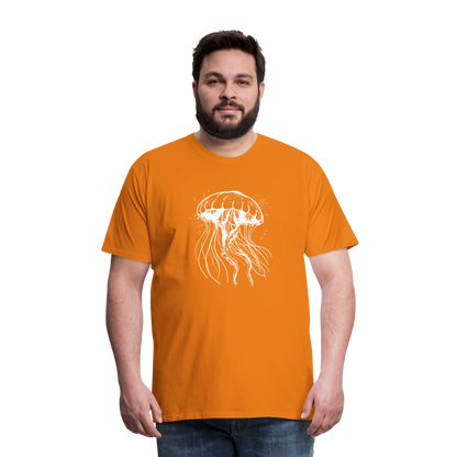 Weißes Quallen Motiv - Jellyfish - Männer Premium T-Shirt - by Artful Alchemist