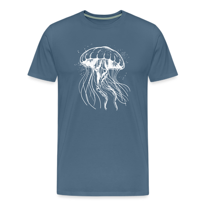 Weißes Quallen Motiv - Jellyfish - Männer Premium T-Shirt - by Artful Alchemist