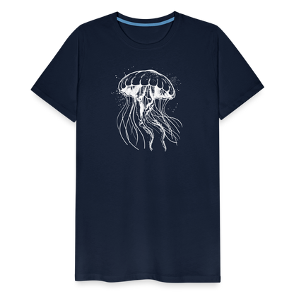 Weißes Quallen Motiv - Jellyfish - Männer Premium T-Shirt - by Artful Alchemist