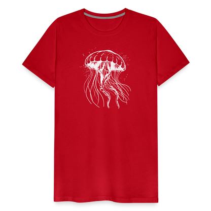 Weißes Quallen Motiv - Jellyfish - Männer Premium T-Shirt - by Artful Alchemist
