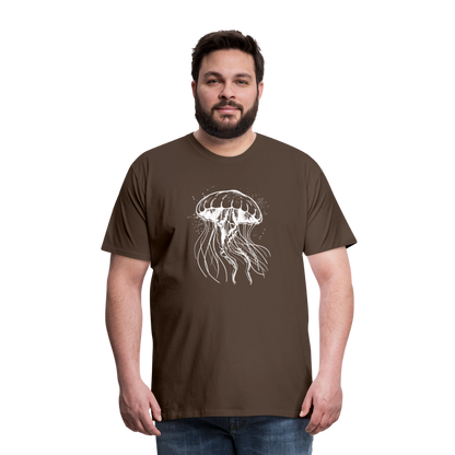Weißes Quallen Motiv - Jellyfish - Männer Premium T-Shirt - by Artful Alchemist