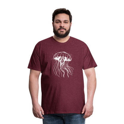 Weißes Quallen Motiv - Jellyfish - Männer Premium T-Shirt - by Artful Alchemist