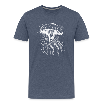 Weißes Quallen Motiv - Jellyfish - Männer Premium T-Shirt - by Artful Alchemist