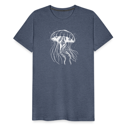 Weißes Quallen Motiv - Jellyfish - Männer Premium T-Shirt - by Artful Alchemist
