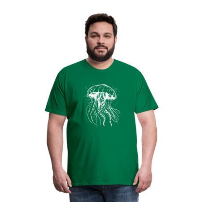 Weißes Quallen Motiv - Jellyfish - Männer Premium T-Shirt - by Artful Alchemist