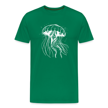 Weißes Quallen Motiv - Jellyfish - Männer Premium T-Shirt - by Artful Alchemist