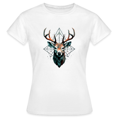 Geometrischer Hirsch mit geometrischen Mustern - Frauen T-Shirt - by Artful Alchemist