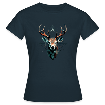 Geometrischer Hirsch mit geometrischen Mustern - Frauen T-Shirt - by Artful Alchemist