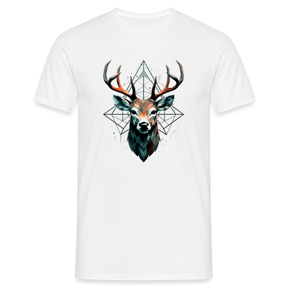 Geometrischer Hirsch mit geometrischen Mustern - Männer T-Shirt - by Artful Alchemist