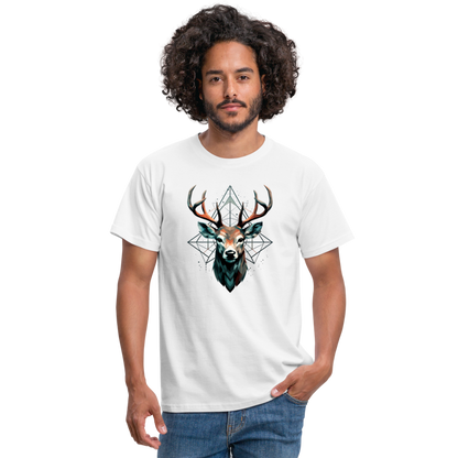 Geometrischer Hirsch mit geometrischen Mustern - Männer T-Shirt - by Artful Alchemist