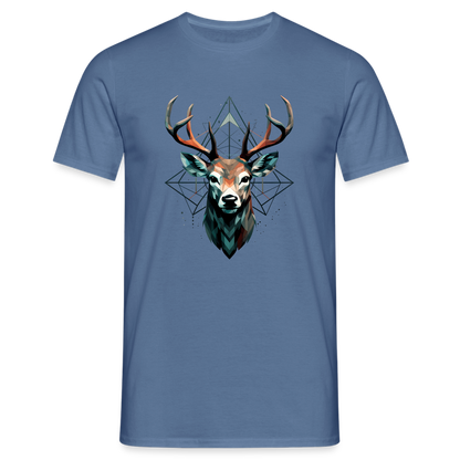 Geometrischer Hirsch mit geometrischen Mustern - Männer T-Shirt - by Artful Alchemist