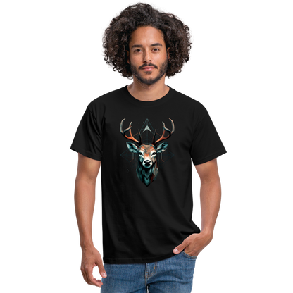Geometrischer Hirsch mit geometrischen Mustern - Männer T-Shirt - by Artful Alchemist