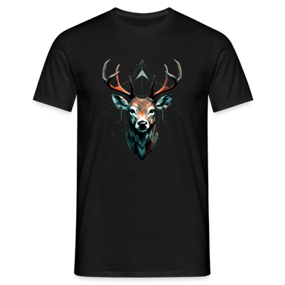Geometrischer Hirsch mit geometrischen Mustern - Männer T-Shirt - by Artful Alchemist