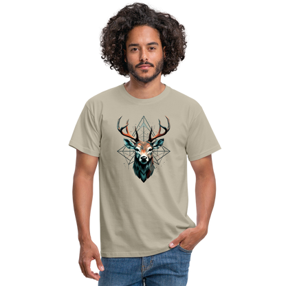 Geometrischer Hirsch mit geometrischen Mustern - Männer T-Shirt - by Artful Alchemist
