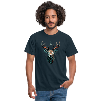 Geometrischer Hirsch mit geometrischen Mustern - Männer T-Shirt - by Artful Alchemist