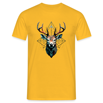 Geometrischer Hirsch mit geometrischen Mustern - Männer T-Shirt - by Artful Alchemist