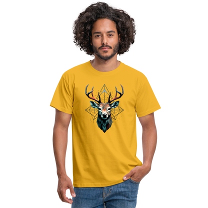 Geometrischer Hirsch mit geometrischen Mustern - Männer T-Shirt - by Artful Alchemist