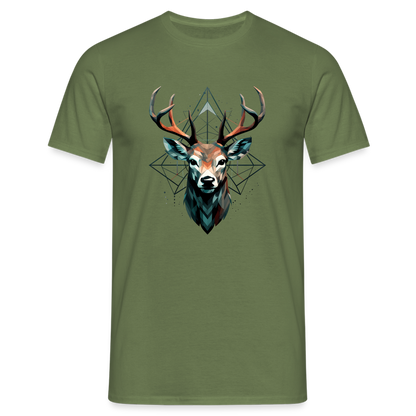 Geometrischer Hirsch mit geometrischen Mustern - Männer T-Shirt - by Artful Alchemist