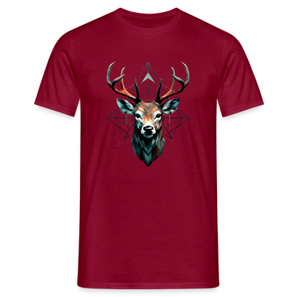 Geometrischer Hirsch mit geometrischen Mustern - Männer T-Shirt - by Artful Alchemist