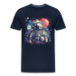 Cooler Astronaut im Retro Look - Männer Premium T-Shirt - Navy