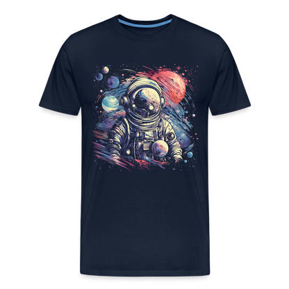 Cooler Astronaut im Retro Look - Männer Premium T-Shirt - by Artful Alchemist